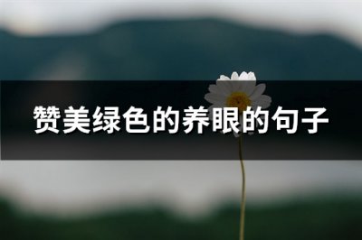 ​赞美绿色的养眼的句子(汇总85句)