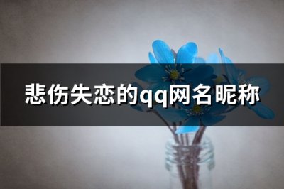 ​悲伤失恋的qq网名昵称(490个)