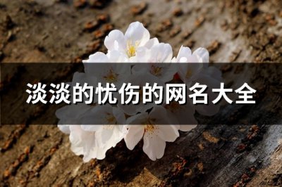 ​淡淡的忧伤的网名大全(共476个)