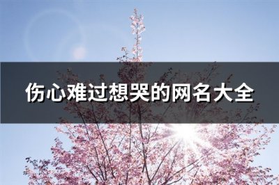 ​伤心难过想哭的网名大全(优选463个)