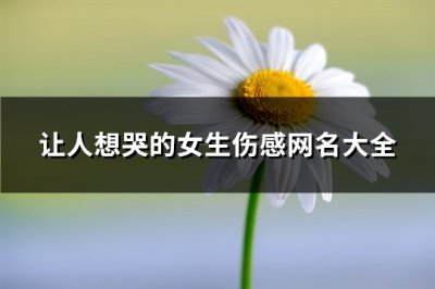 ​让人想哭的女生伤感网名大全(418个)