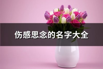 ​伤感思念的名字大全(精选285个)