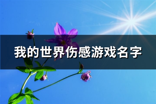 我的世界伤感游戏名字(优选186个)